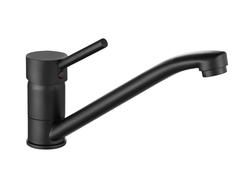 Robinet mitigeur bec long poignée moderne Mousseur large - Noir 