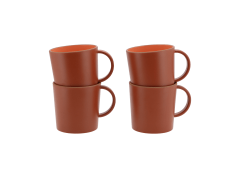 Ensemble de 4 mugs AVILA - Rouge