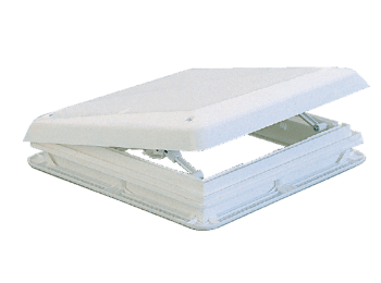 Lanterneau à poignées avec capot et cadre blanc 400 x 400 mm